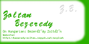 zoltan bezeredy business card